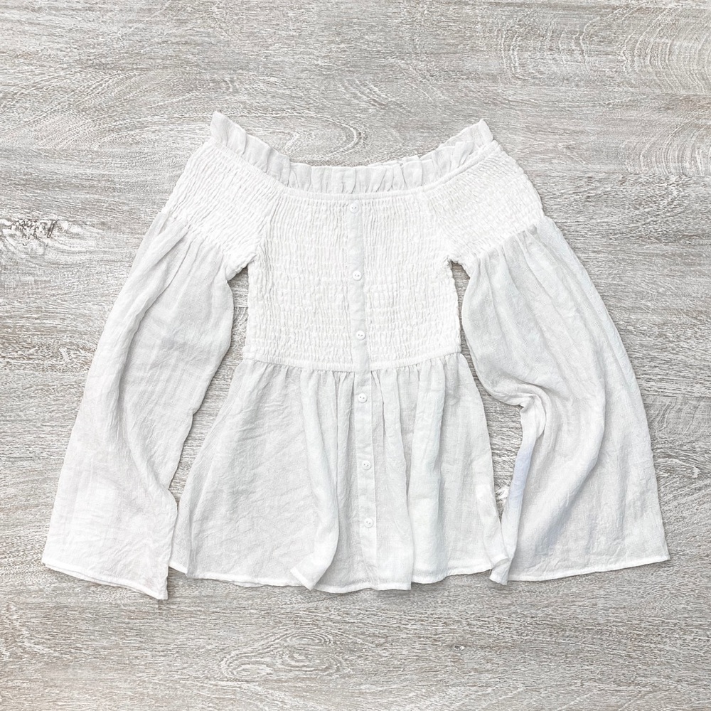 Showpo White Off the Shoulder Blouse